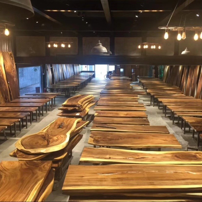 Live edge wood slab with natural organic edge